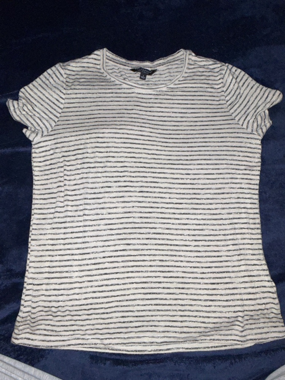 Liverpool Striped Short Sleeve Tee in Cream and Black